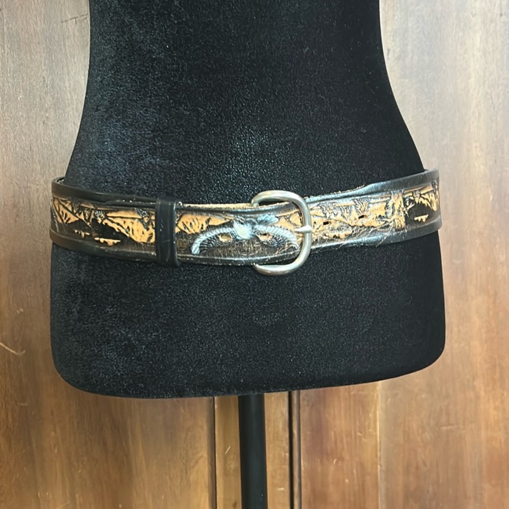 Leather Eagles Western Belt - Picture 8 of 8